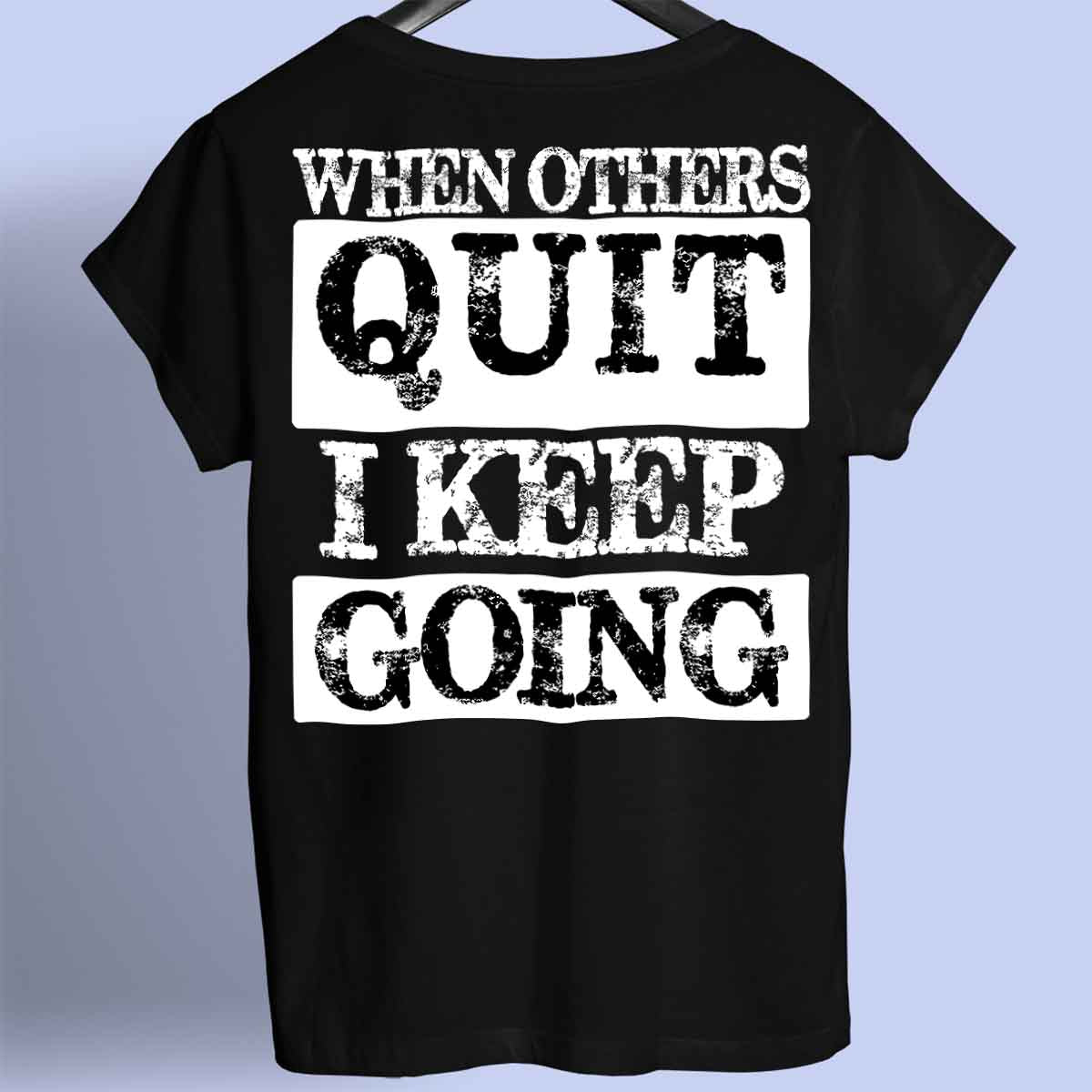 Keep Going - Premiumskjorta Unisex Baktryck