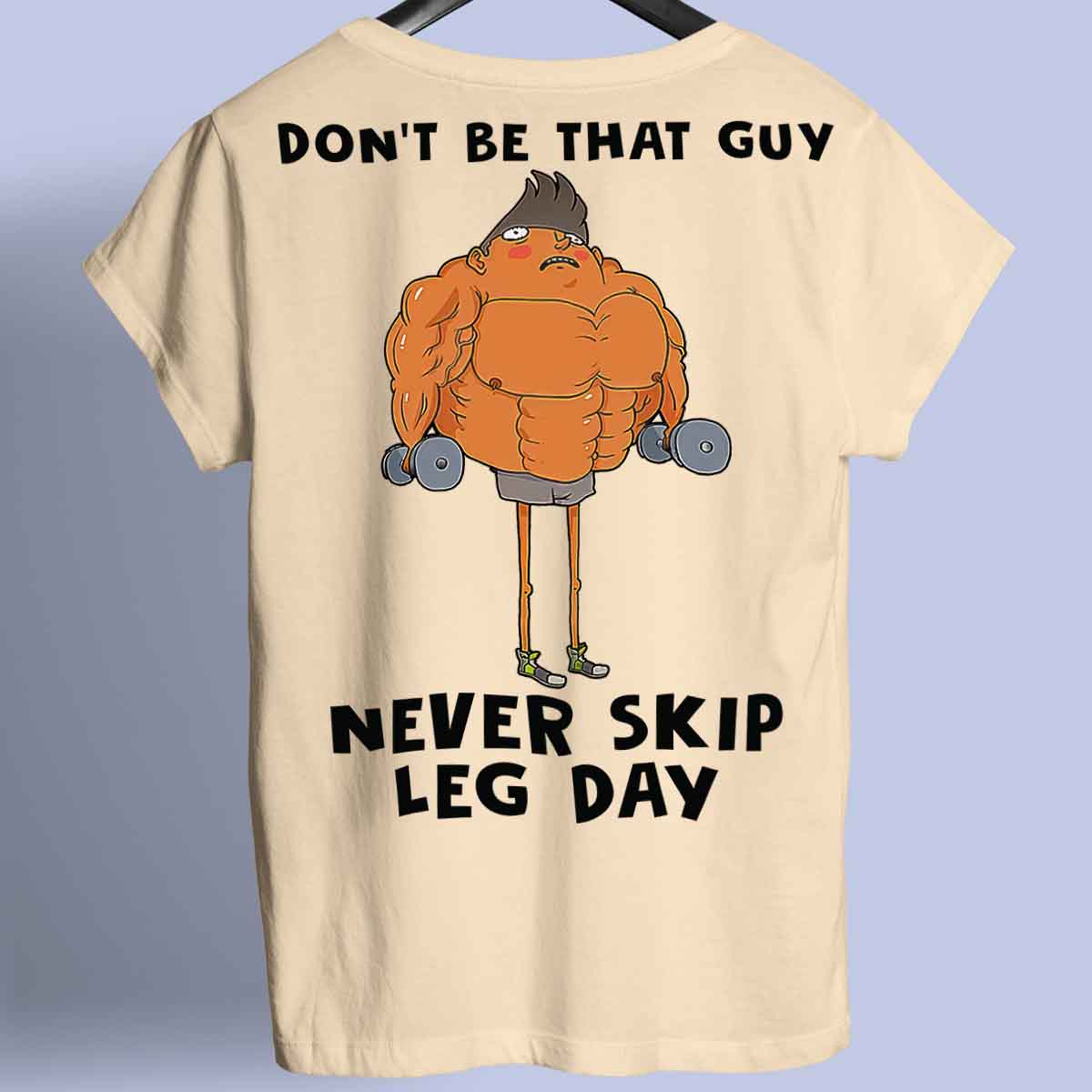 Skip Leg Day - Maglietta premium unisex con stampa sul retro