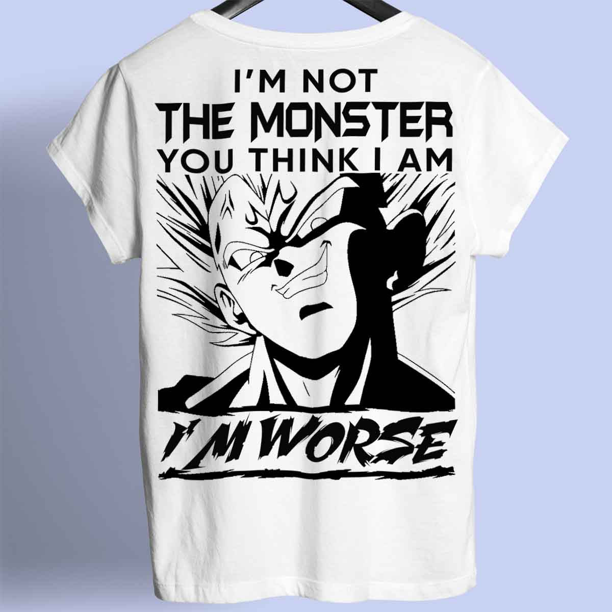 Monster - Camiseta premium unisex con estampado en la espalda