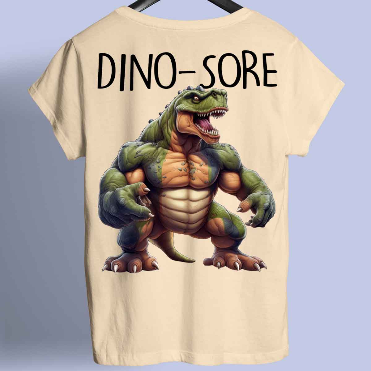 Dino-Sore - Premium T-shirt Unisex Baktryck