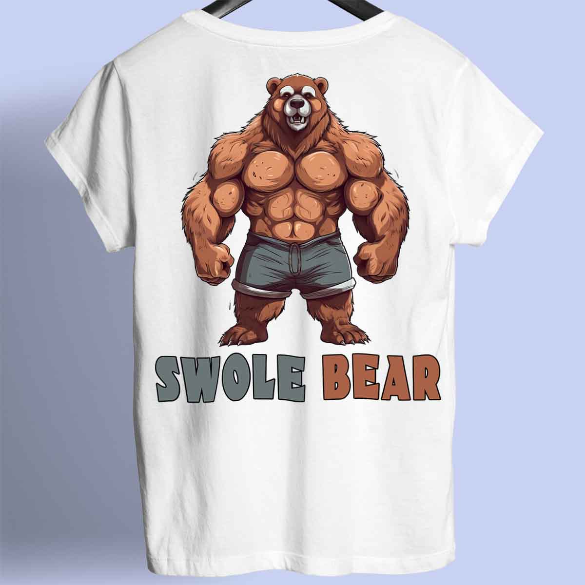 Swole Bear - Premium shirt, unisex-rugafdruk