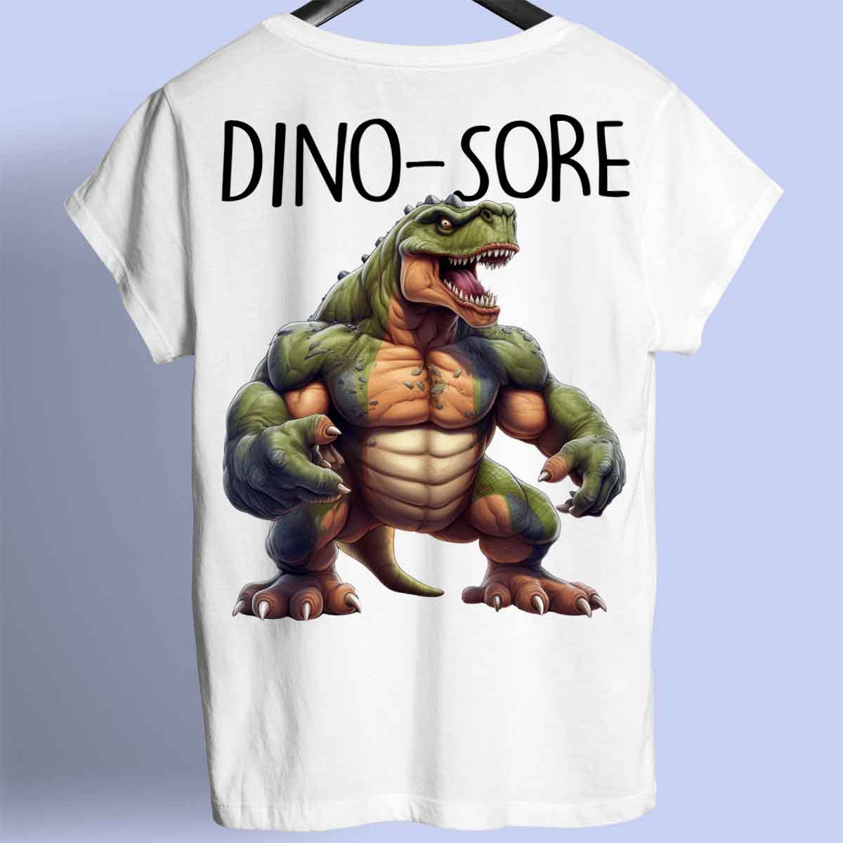 Dino-Sore - Camiseta Premium Unisex Backprint