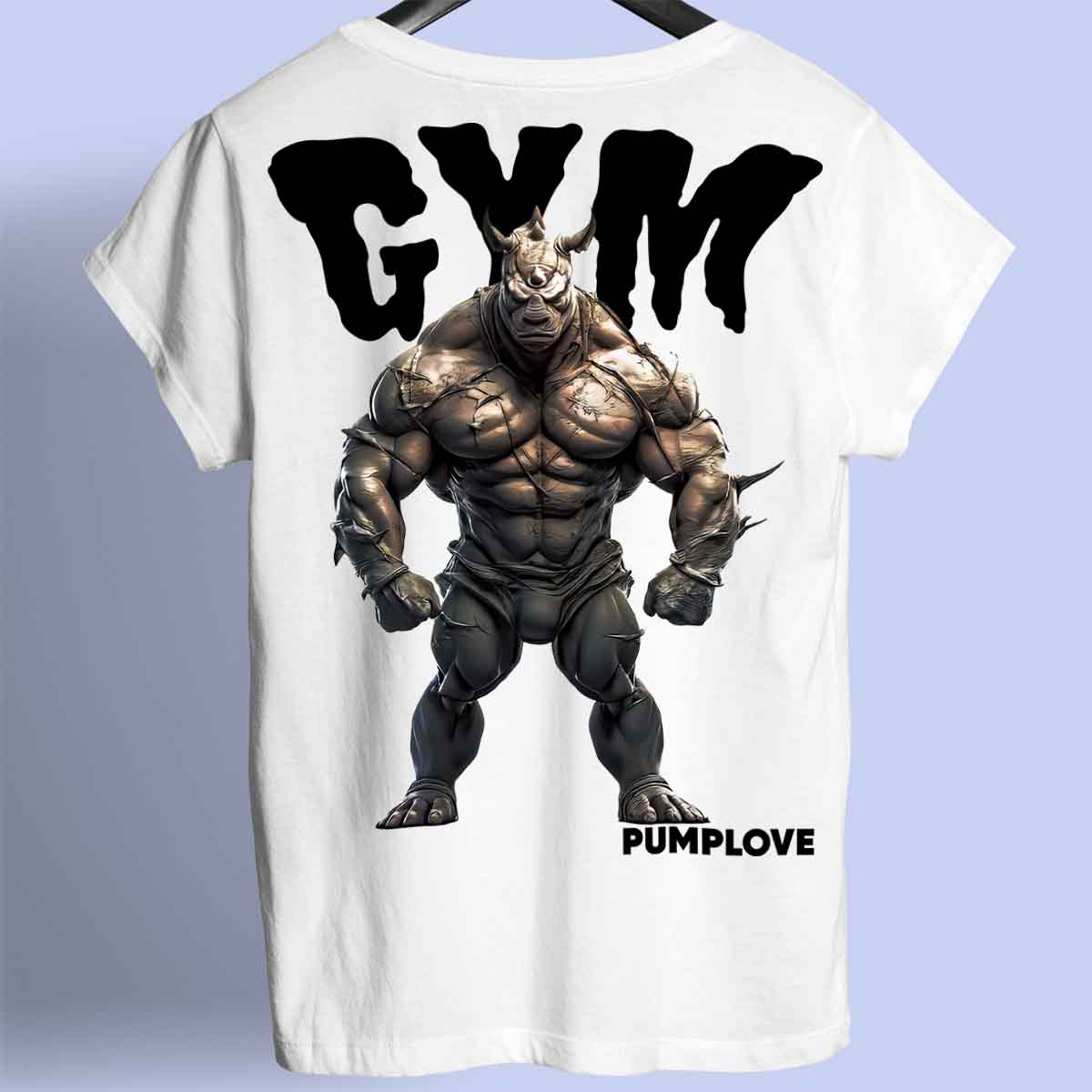 Gym Rhino - Camiseta Premium Unisex Backprint