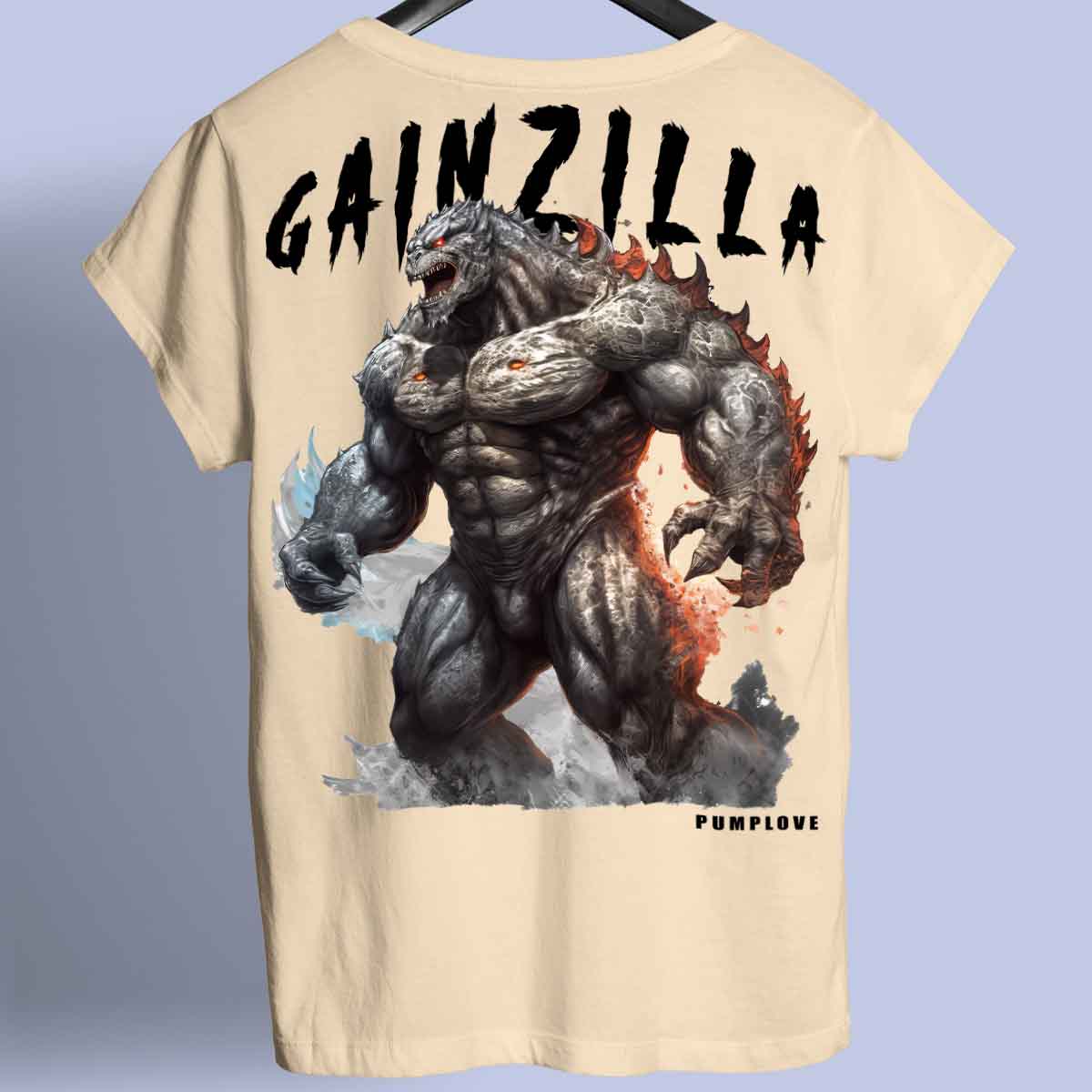 Gainzilla - Camicia Premium con stampa sul retro unisex