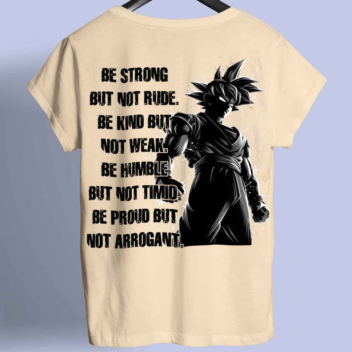 Be Strong - Camiseta premium unisex con estampado en la espalda