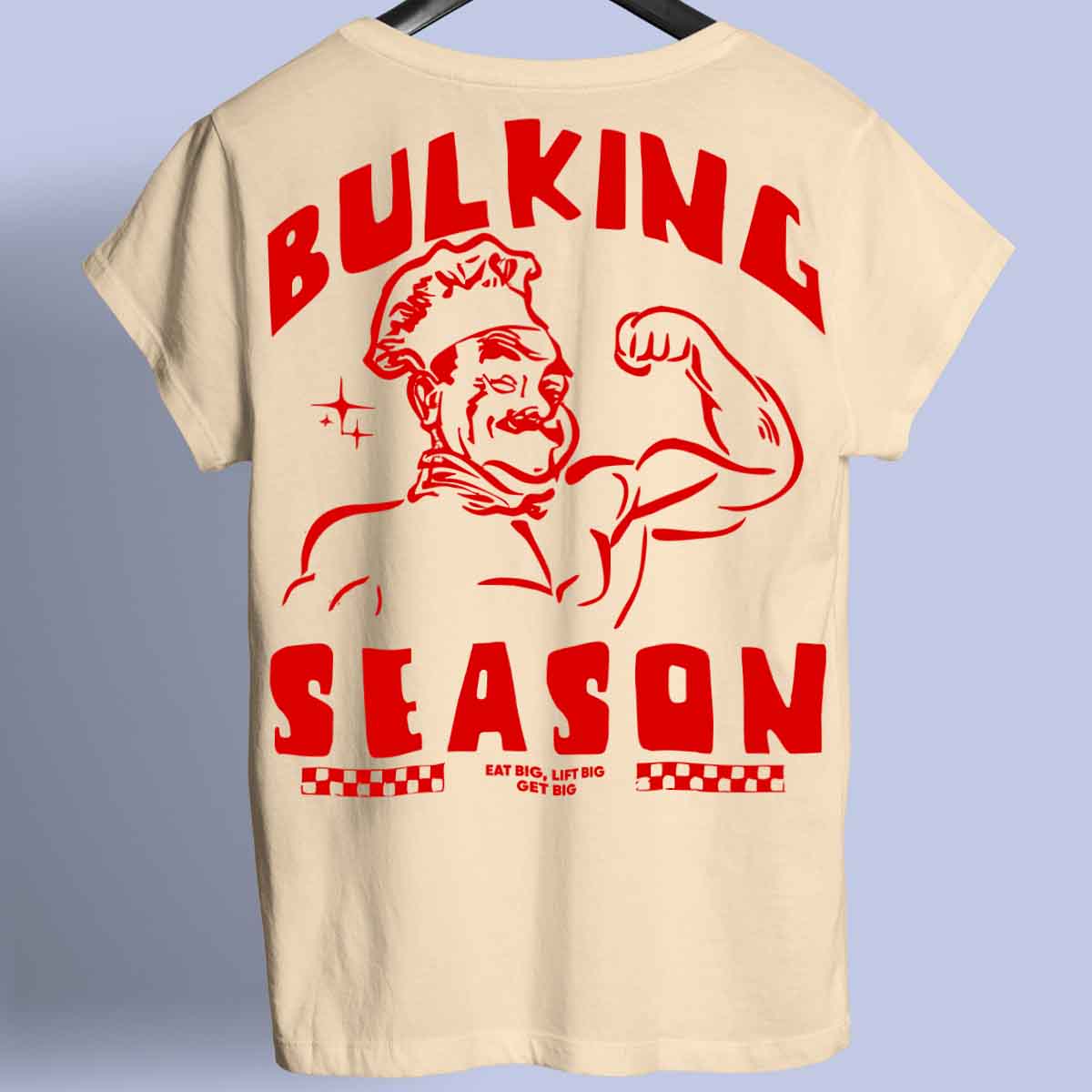 Bulkseizoen - Premium shirt, unisex-rugafdruk