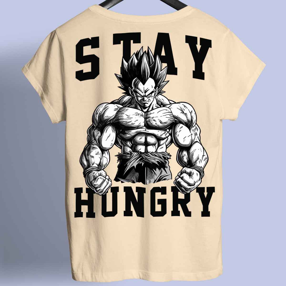 Stay Hungry - Camiseta premium unisex con estampado en la espalda