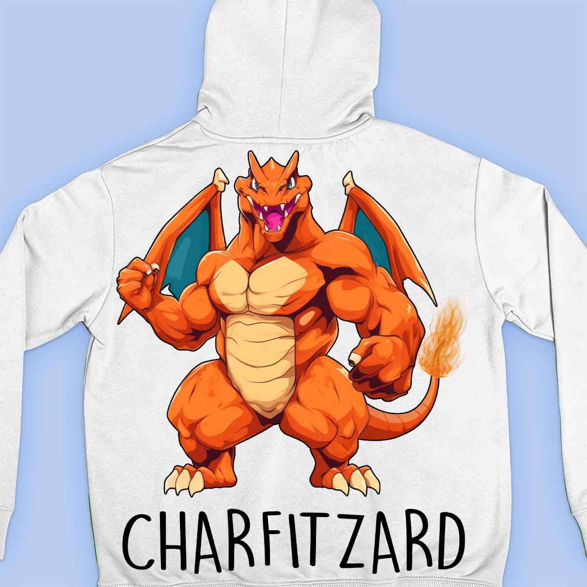 Charfitzard - Sudadera con capucha premium unisex con estampado en la espalda