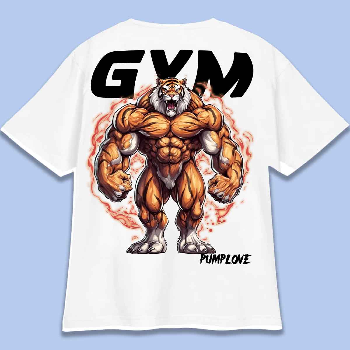 Gym Tiger - T-Shirt Oversize Unisexe Backprint