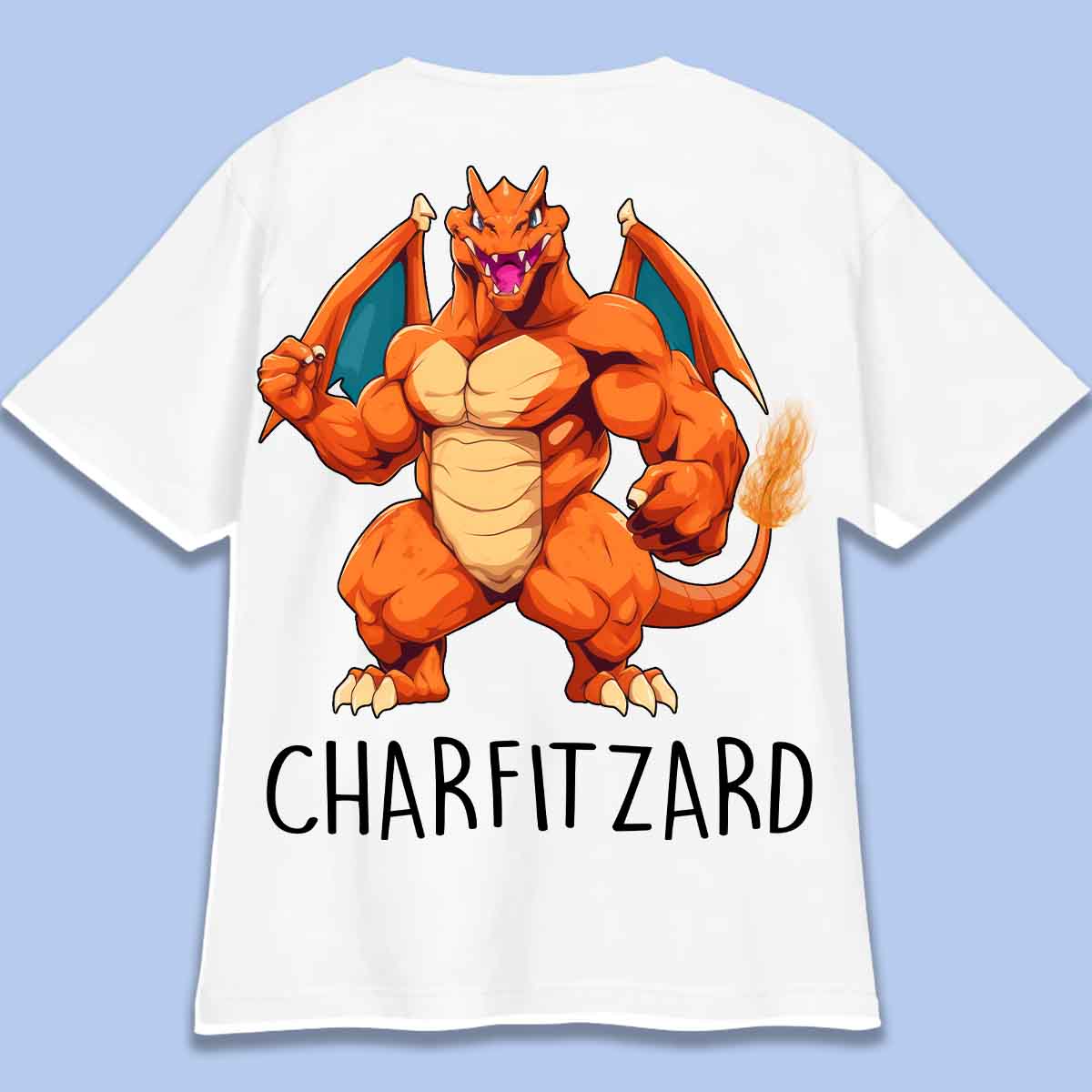 Charfitzard - T-shirt Oversize Unisex Baktryck