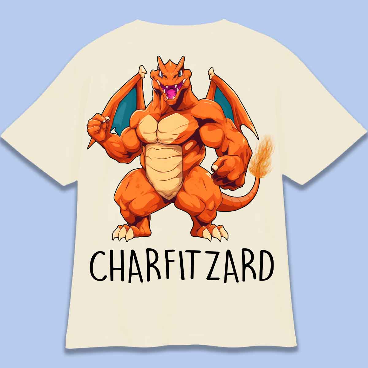 Charfitzard - T-shirt oversized unisex-rugafdruk