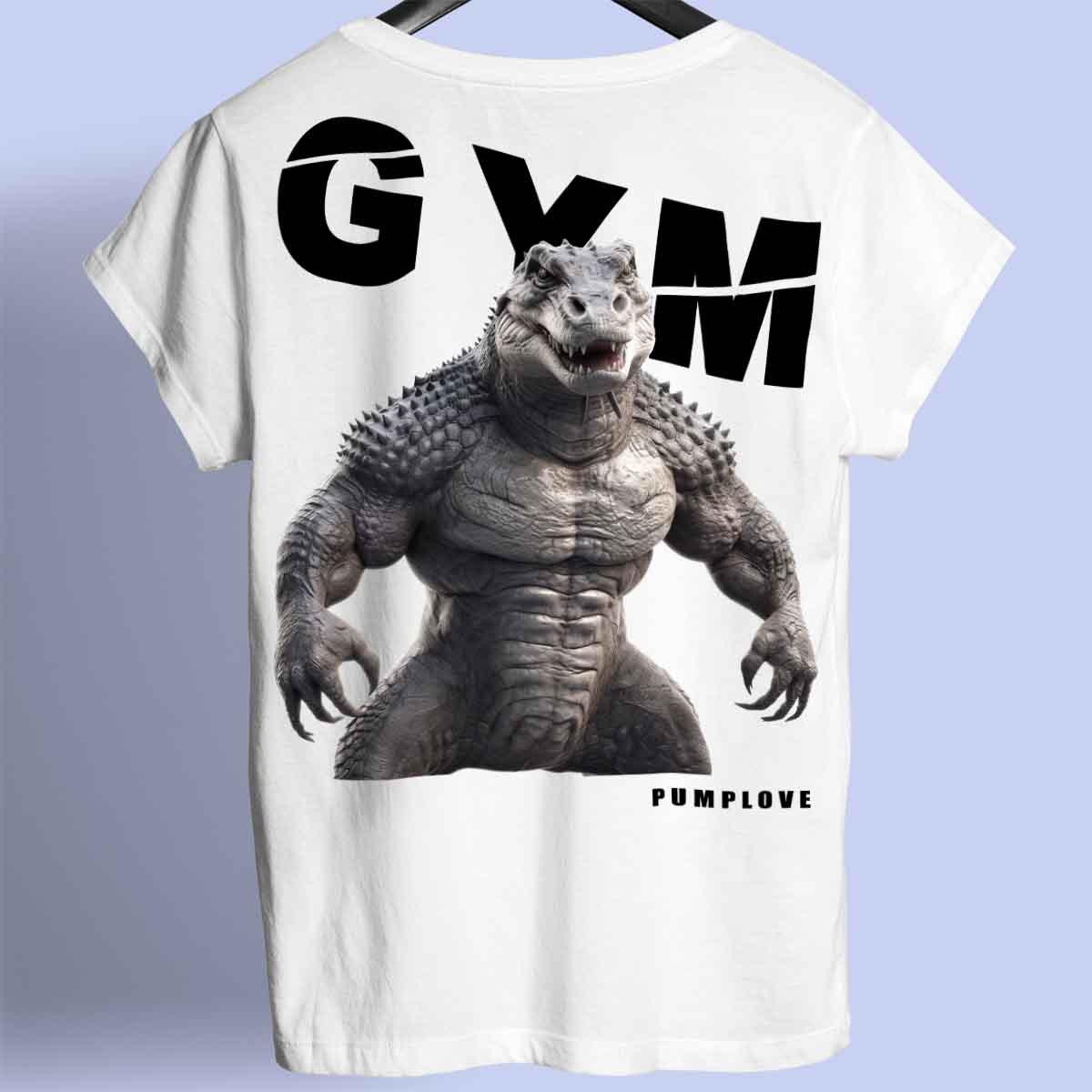 Gym Alligator - Premium T-shirt Unisex Baktryck