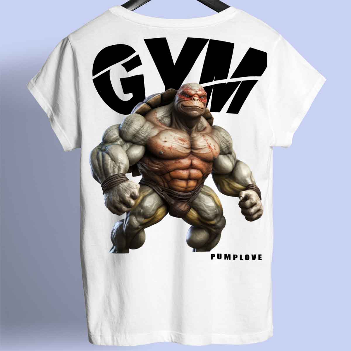 Gym Turtle - Premium Tričko Unisex Backprint