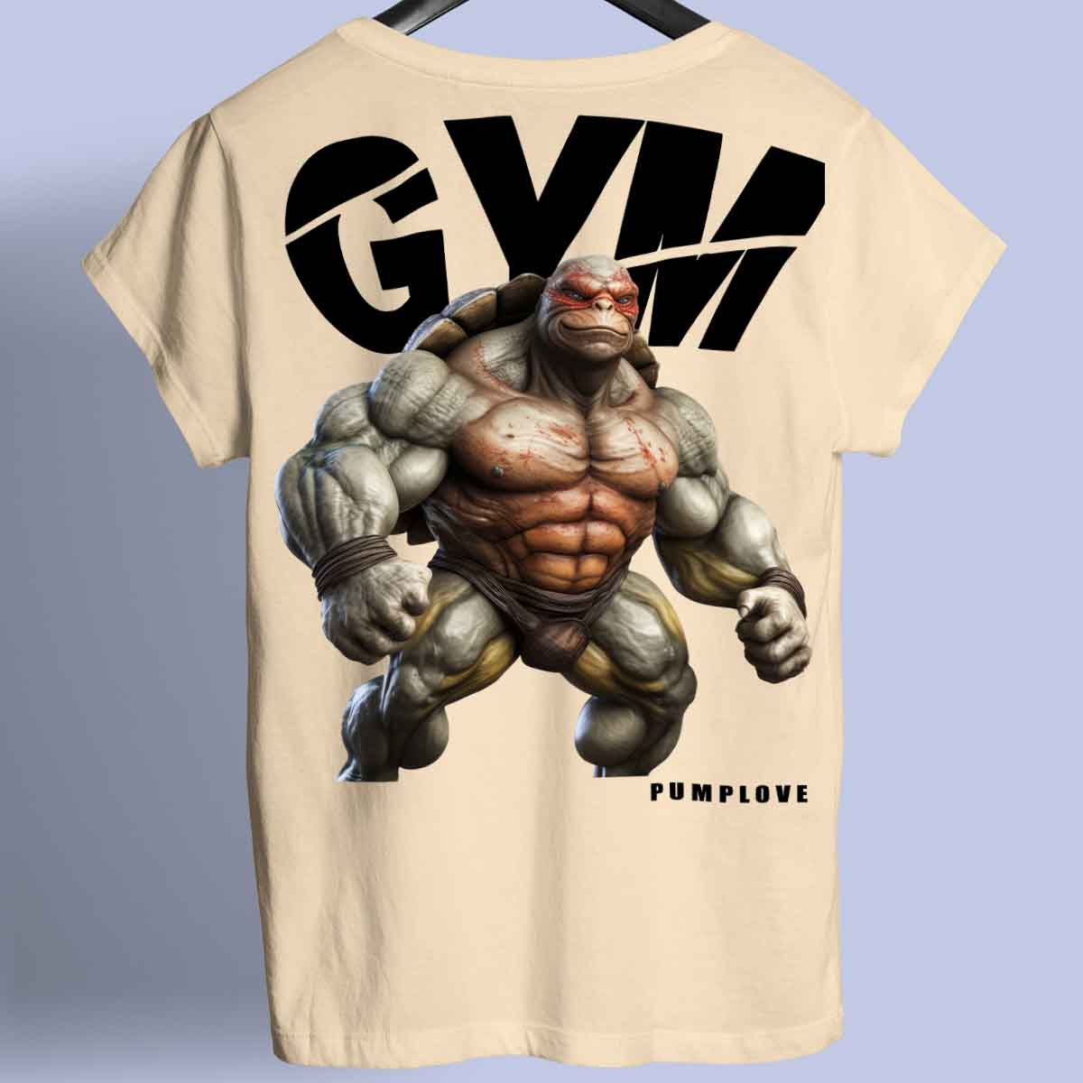 Gym Turtle - T-Shirt Premium Unisexe Backprint