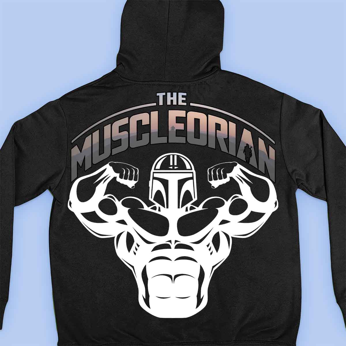 Muscleorian - Premium hoodie, unisex-rugafdruk