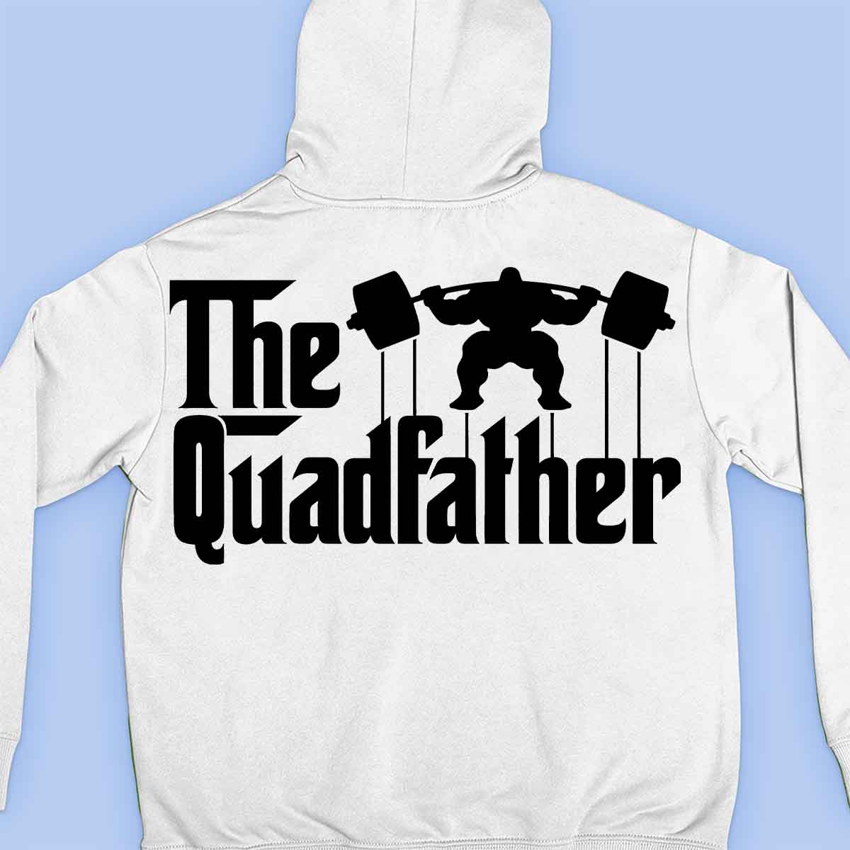 The Quadfather - Felpa con cappuccio premium unisex con stampa sul retro