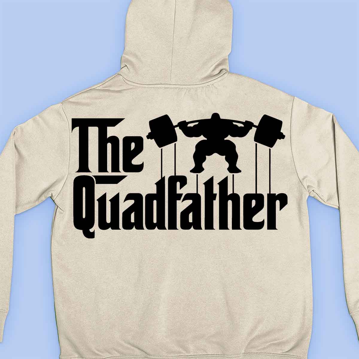 The Quadfather - Felpa con cappuccio premium unisex con stampa sul retro