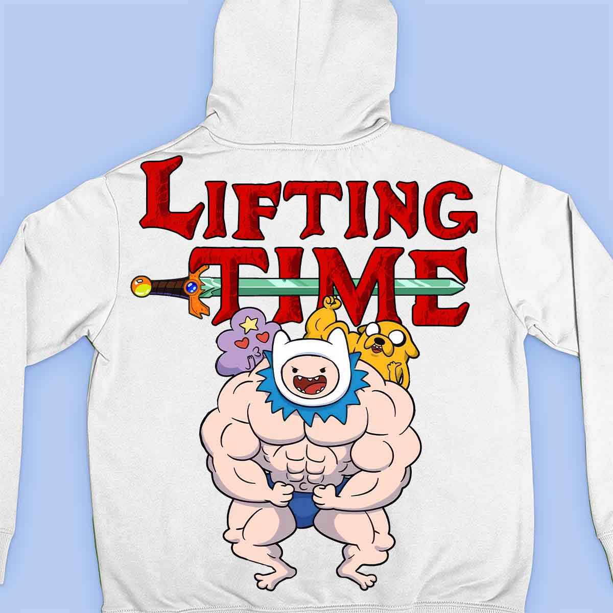 Lifting Time - Felpa con cappuccio premium con stampa unisex